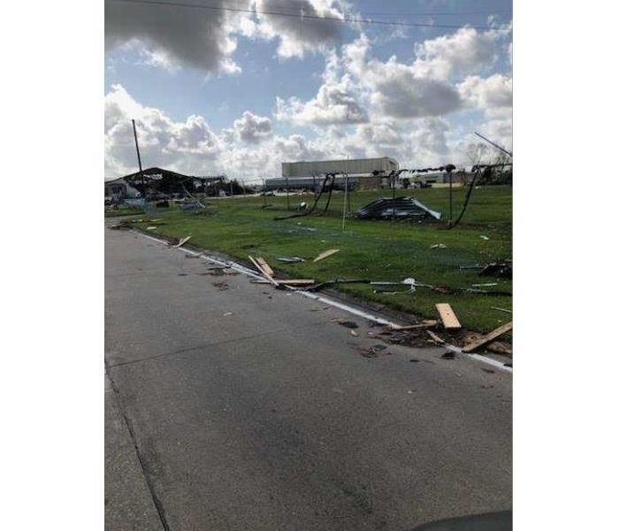 pictures from damage done by Hurricane Laura  