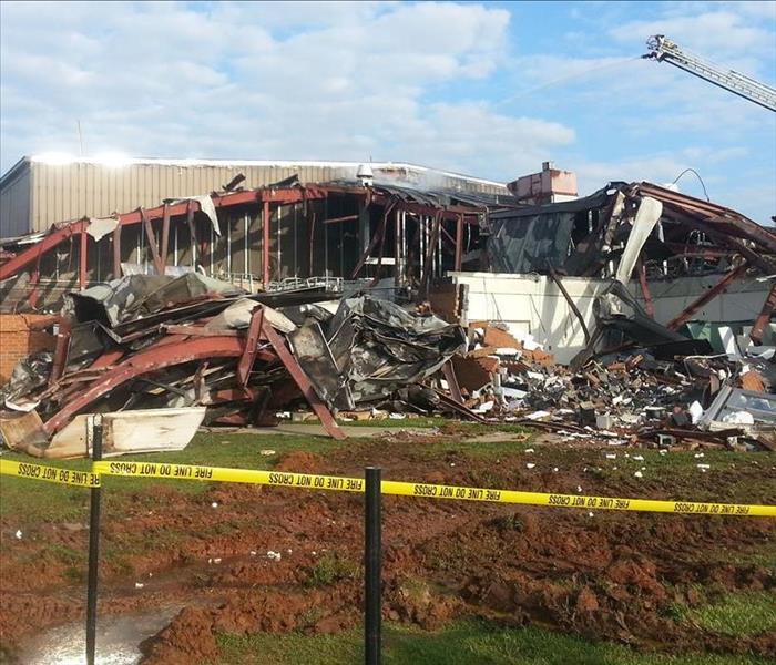building collapse following fire damage